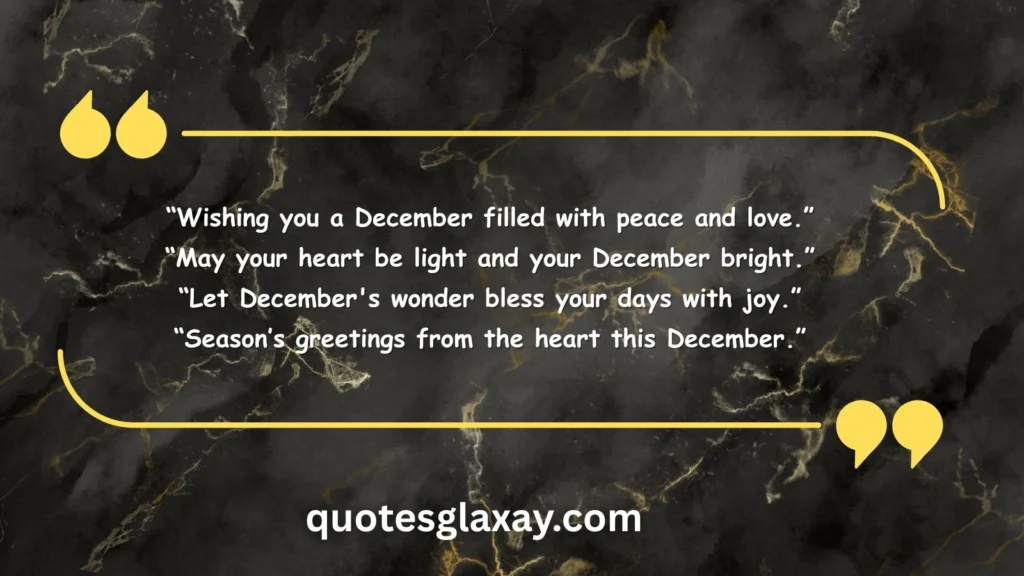 Beautiful December Sayings & Wishes