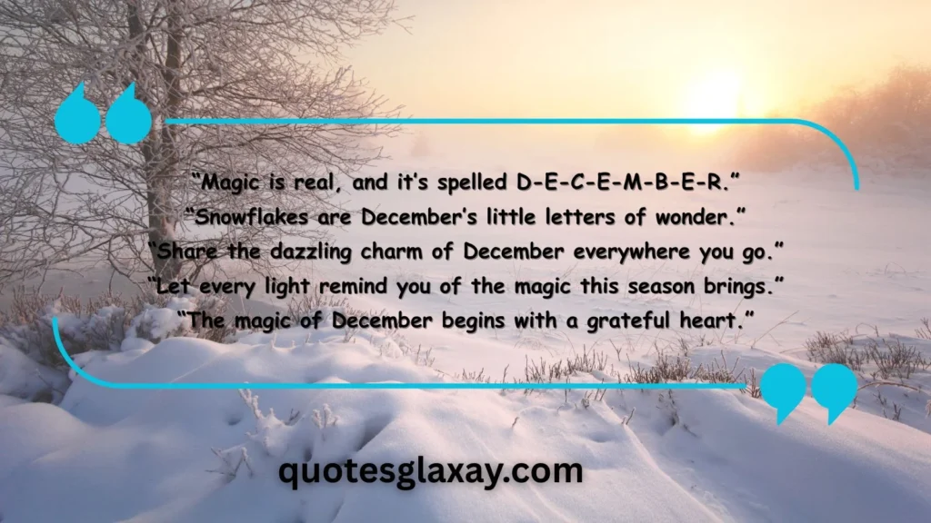December Quotes to Share the Magic