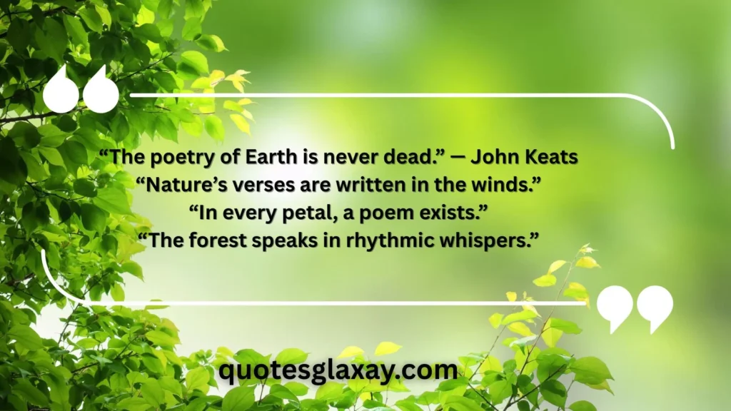 Nature Poetry Quotes