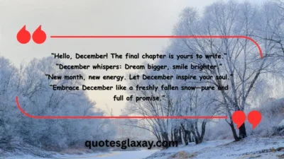 Welcome December Quotes